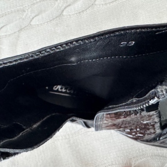 L'INTERVALLE Chunky Heels Ankle Boots - Black Patent - Size 38 - Picture 10 of 12